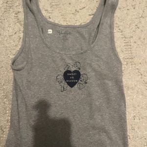 Brandy Melville Heart Baby Tee